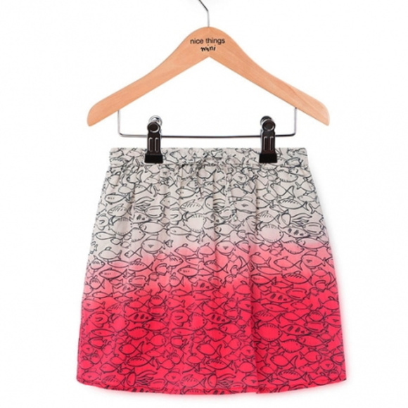 New! NICE THINGS MINI 4T Seaworld Tye Dye Skirt Fish Mod Print - Picture 2 of 7